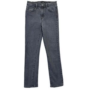 Favorite Daughter Jeans Womens 26 Gray The Erin High Rise Slim Straight Denim